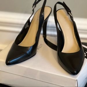 Nine West 8 1/2 black sling back heel
